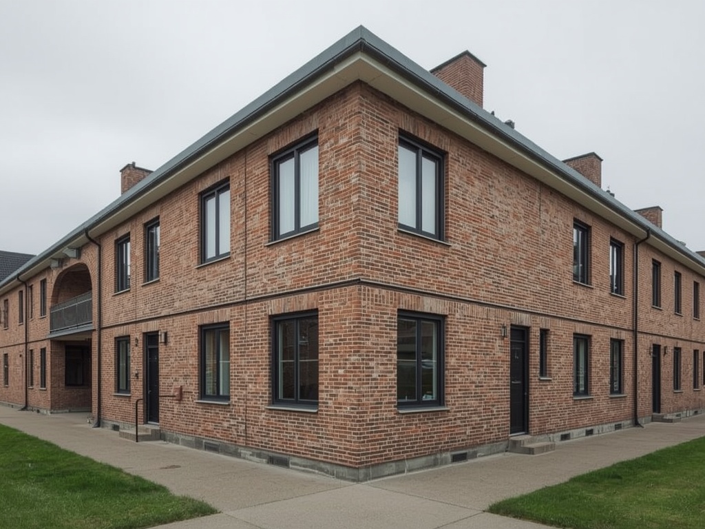 gerenoveerde hoekwoning in Lage Zwaluwe met donkergrijze kunststof kozijnen op jaren-70 gevel