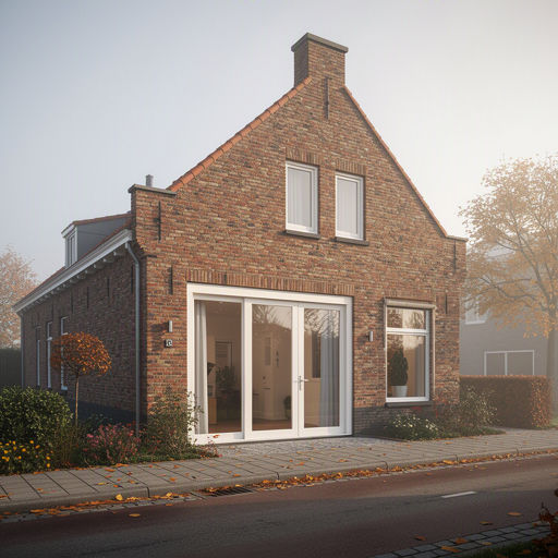 Witte hefschuifpui voorzien van HR++ isolatieglas in een woonhuis