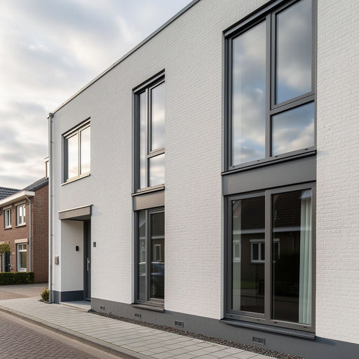 Wit kunststof draaikiepraam met HR++ glas in een woning in Dongen