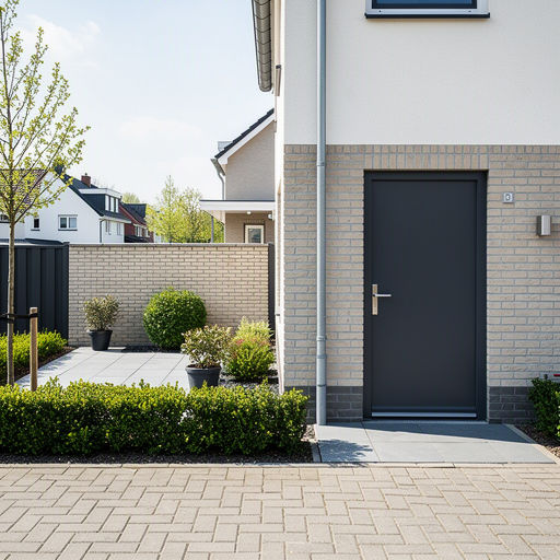 Monteur plaatst een kunststof achterdeur bij een woning in Dongen